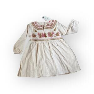 Louise Misha NWT Pink Embroidered Dress